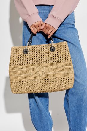 Emporio Armani Bag With Logo, Womens, Beige