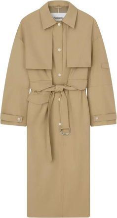 Nanushka Elinor Single-Breasted Trench - Dames - Trenchcoats - Beige - XS - Katoen - Jassen