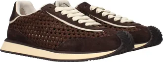 Dolce & Gabbana Mens Brown Fabric Low Top Sneakers