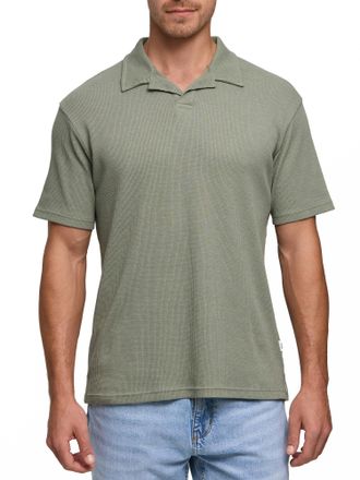 Indicode Poloshirt INDICODE INBimle, Herren, Gr. XXL, sea spray, Single Jersey, Obermaterial: 60% Baumwolle, 40% Polyester, Waffelmuster, regular fit normal, o