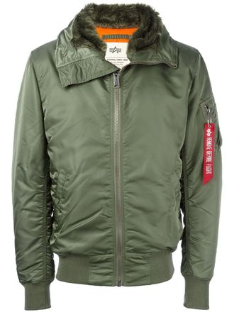 Alpha Industries furred collar parka coat - men - Nylon/Nylon/Polyester - M - Green