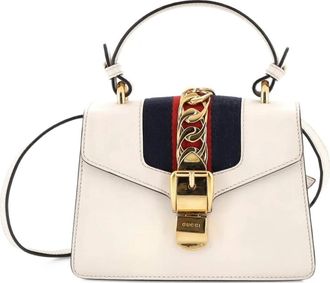 Gucci Sylvie Top Handle Bag Leather Mini satchel - White