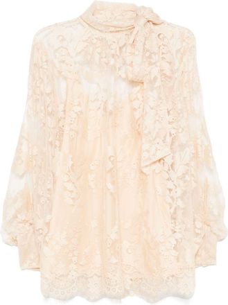 Zimmermann Illustration blouse - women - Cotton/Silk/Polyamide - 0 - Neutrals