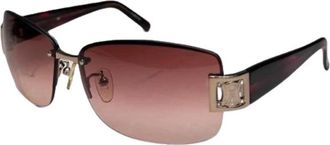 Celine Pre-owned Vintage Metalen Zonnebril - Dames - Vintage Accessoires - Paars - ONE Size - Vintage