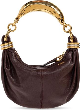 Chlo&eacute; Bracelet Mini Handbag - Dames - Handtassen - Bruin - ONE Size - Leer - Tassen