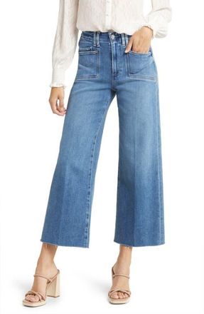Paige Anessa High Waist Wide Leg Jeans in Sunnie Distressed at Nordstrom, Size 23