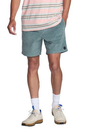 Rvca Escape Drawstring Cotton Walking Shorts in Lead at Nordstrom, Size Xx-Large