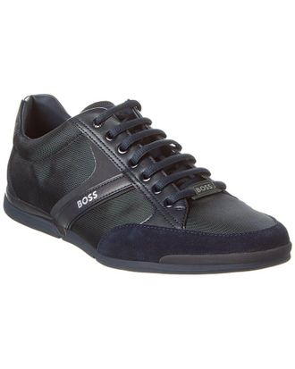 HUGO BOSS Saturn Leather-Trim Sneaker