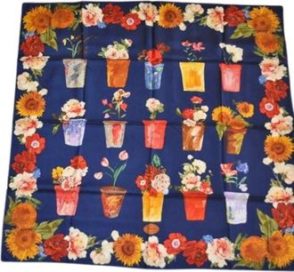 Gucci Pre-owned Scarves, female, Multicolor, Size: ONE SIZE Pre-owned Vintage Silk Scarf