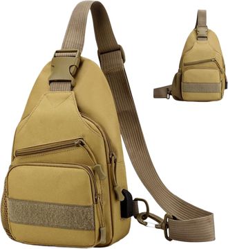 Generic Mens Chest Bag, Waterproof Chest Bag, Utility Shoulder Sling Pack, Portable Oxford Cloth Sports Storage Pouch for Hiking Walking Camping Daily Carry |