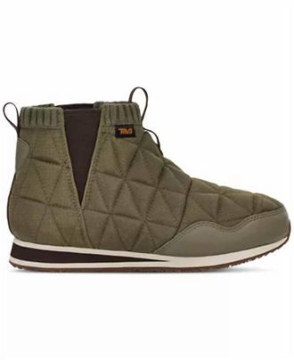 Teva WomenS Re Ember Mid Quilted Slip-On Ankle Booties In Burnt Olive