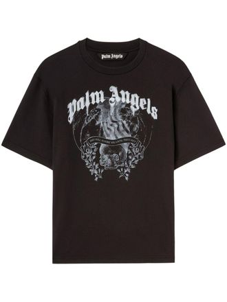 Palm Angels Katoenen T-shirt - Zwart