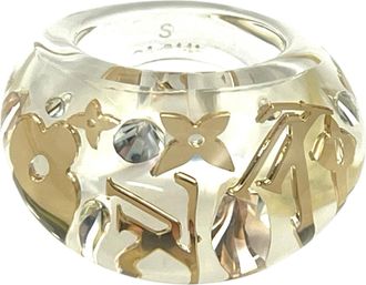 Louis Vuitton Silver Clear Band Ring (Pre-Owned)