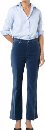 Ann Mashburn Kendall 5-Pocket Jean In Dutch Blue Velveteen