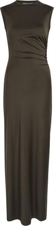 Stella McCartney Stella Mccartney Ruched Stretch-jersey Maxi Dress - Khaki - XS (UK6 / XS)