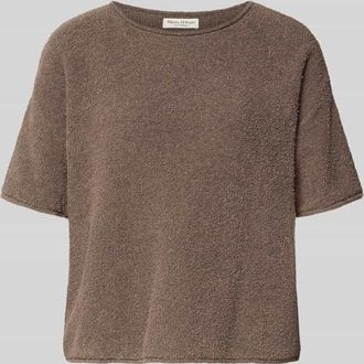 Marc O'Polo Boxy Fit Pullover aus Baumwoll-Mix-Frottee in Hellbraun, Gr&ouml;&szlig;e XXL