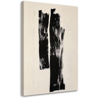 Artgeist Quadro su tela, Forme verticali Astratto Nero - 60x90