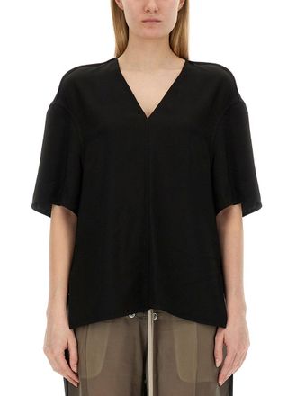 Rick Owens gegen Nacken -T -Shirt