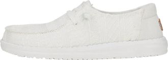 Hey Dude WomenS Wendy Crochet Lace Slip-On Shoes In White