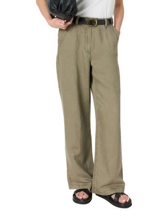 Gerard Darel Azilia Wide Leg Pants in Khaki Green at Nordstrom, Size 10
