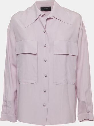 Joseph Purple Silk Crepe Patch Pocket Shirt