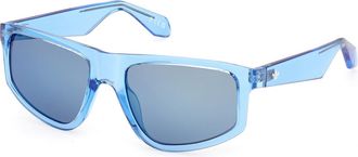 adidas OR0108 90X Mens Sunglasses Blue Size 55