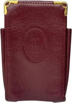 Cartier Pre-owned Vintage Bordeaux Leder Open Pouch - Dames - Vintage Accessoires - Rood - ONE Size - Leer - Vintage
