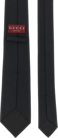 Gucci Jacquard Silk Necktie - Black