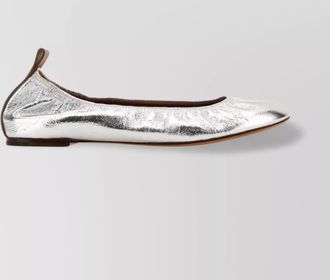 Lanvin laminated leather round toe ballerinas
