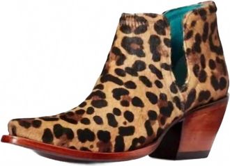 Ariat Womens Western Leather Haircalf Dixon Bootie In Leopard