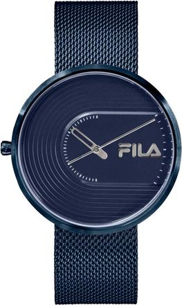 Fila Herenhorloge Filastyle Extra Leren Band Roestvrijstalen Armband - Heren - Horloges - Blauw - ONE Size - Accessoires