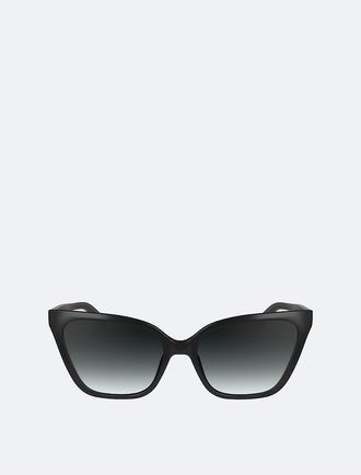 Calvin Klein Womens Cat Eye Sunglasses - Black