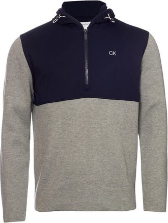 Calvin Klein Mens Yosemite Hooded Golf Sweater - Grey Marl - M