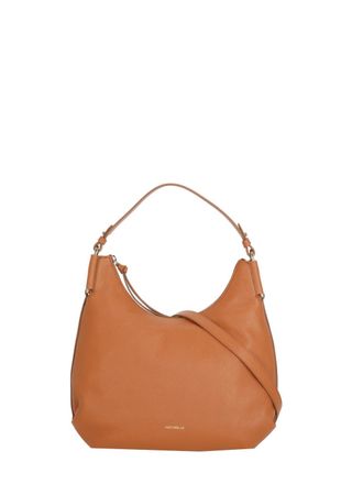 Coccinelle Medium-Sized Pebbled Leather Shoulder Bag With Removable Strap
