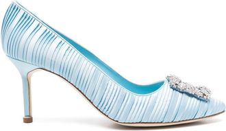 Manolo Blahnik Pumps Hangisi 70mm - Blu