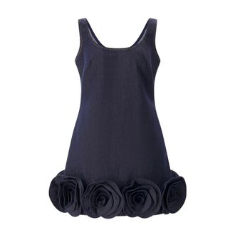 Self Portrait Dames, Jurken, Blauw, Maat: XS Denim