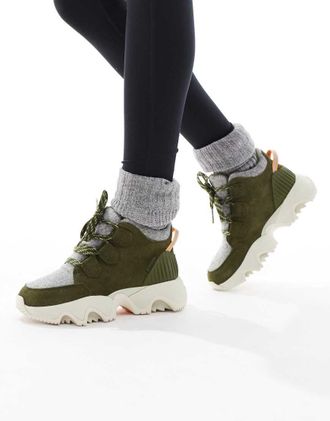 Sorel Kinetic Impact Caribou Plus - Scarponcini da trekking verde utility
