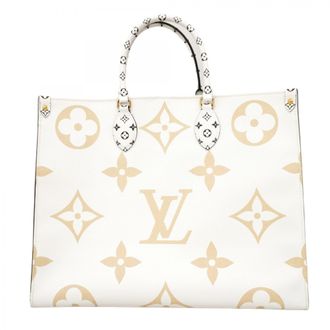 Louis Vuitton Khaki White Tote Bag (Pre-Owned)