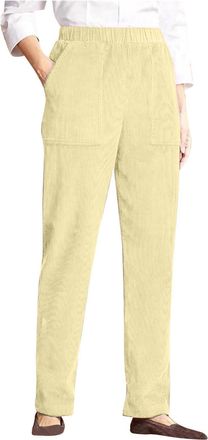 Generic Womens Corduroy Trousers Vintage High Waisted Straight Leg Cord Pants Casual Relax Fit Full Length Corduroy Trousers Winter Plus Size Lounge Pants wit