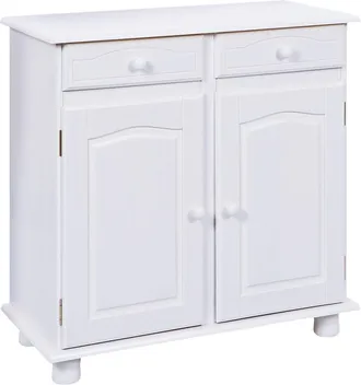 Inter Link SAS Mobile Buffet Lovi 2 Ante+2cassetti 88x43x87h Pino Massello Verniciato - Inter Link