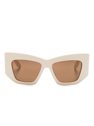 Alexander McQueen Eyewear Zonnebril met vlindermontuur - Beige
