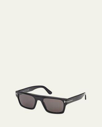 Tom Ford Mens Cyrus 02 53mm Square Acetate Sunglasses