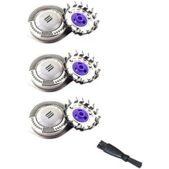 OEM Testine Di Ricambio Oral-q Per Rasoi Philips Pt739, Pt737, Pt727 E Hq8 - Confezione Da 3 + Spazzolina Per La Pulizia
