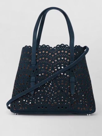 Alaia mina 25 tote bag nubuck leather vienne
