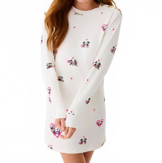 Lilly Pulitzer Ballad Long Sleeve Dress In Coconut Disney Half Drop