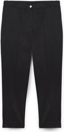 Fiorella Rubino Katoenen Broek - Dames - Slim Fit Broeken - Zwart - XL - Katoen - Broeken