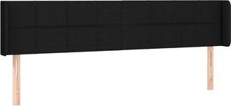 vidaXL Cabecero Con Led De Tela Negro 163x16x78/88 Cm Vidaxl