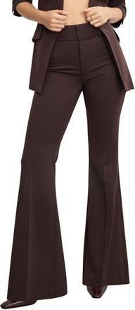 Good American Essential Flare Leg Pants in Dark Chocolate at Nordstrom Rack, Size 12
