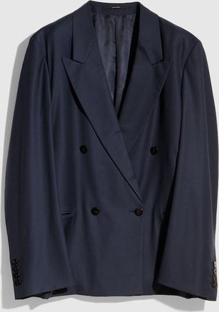 Gucci Light Wool Double-breasted Jacket, Blue