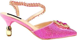 Generic Womens Shoes and Bag Set Sparkly Rhinestone Flower Evening Handbag Shiny Elegant Bridal Heeled Shoes